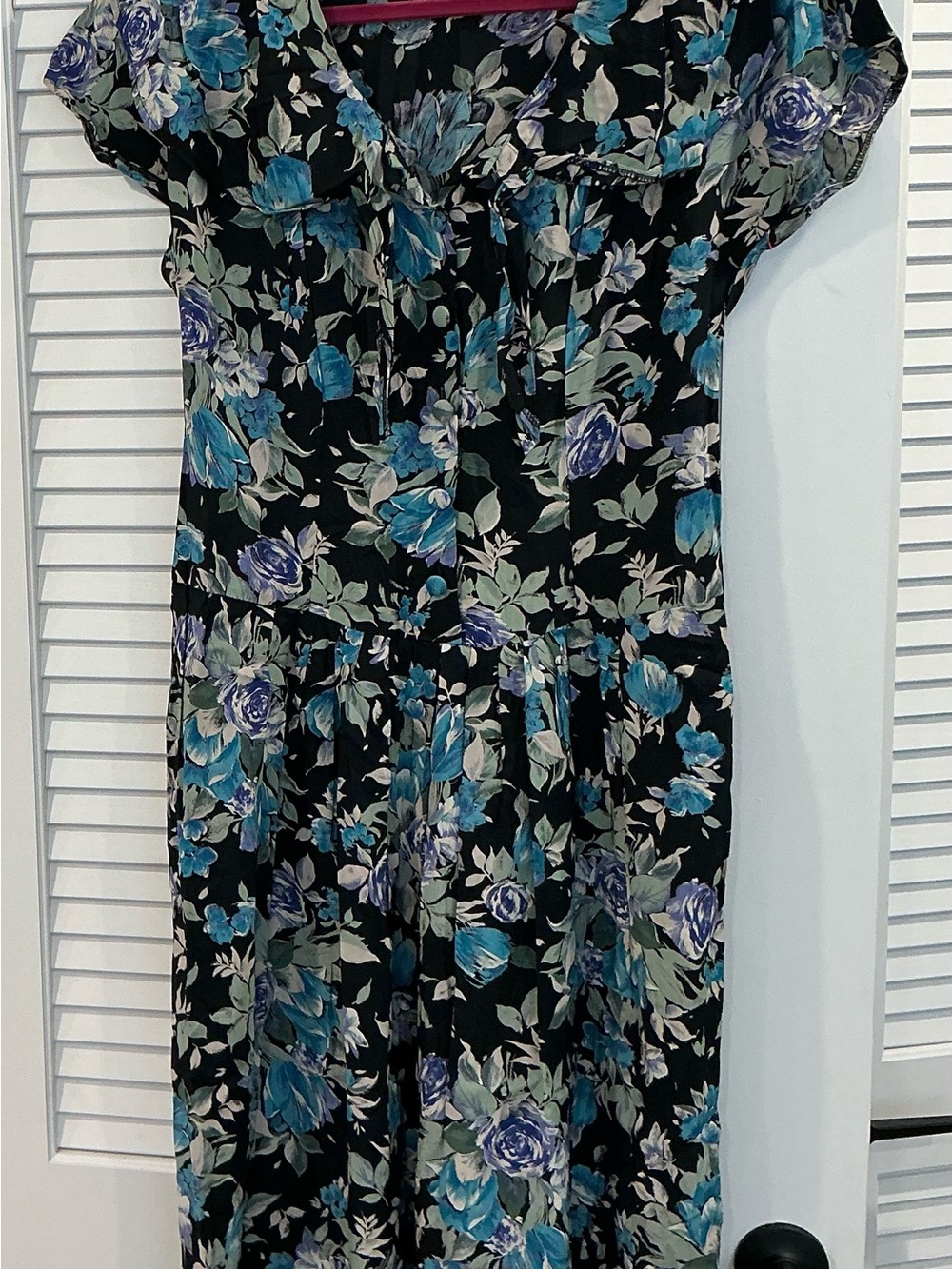 Vintage Laura Ashley Midi Dress Floral Print cottagecore prairie size 10